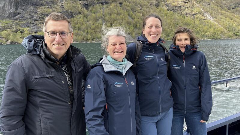 Harald Marencic (left) with his colleagues in Geirangerfjord. CWSS.