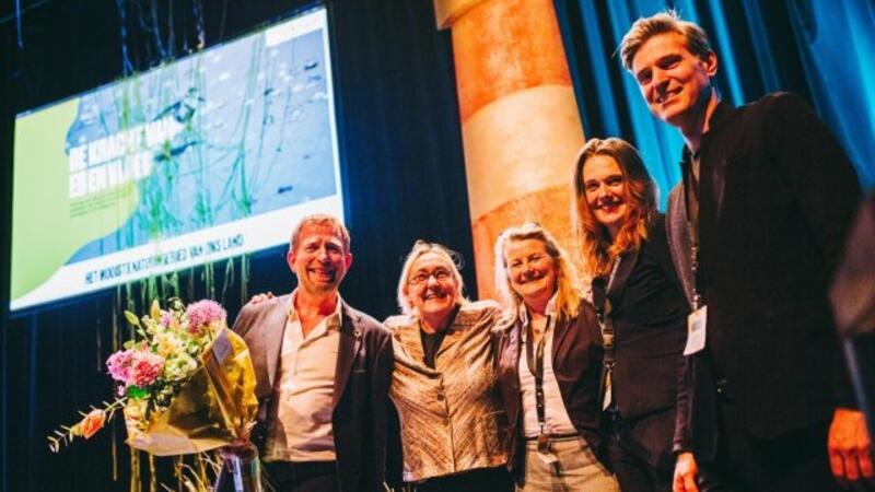 Representatives of Visit Wadden on stage. © Visit Wadden. 5 representatives of Visit Wadden on stage. © Visit Wadden.